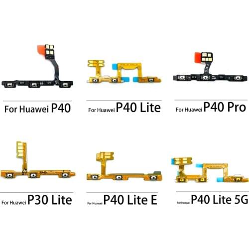 20PCS New For Huawei P40 P30 P20 Pro P10 P9 Plus Lite E P40 Lite 5G Power On Off Switch Volume Side Key Button Flex Cable