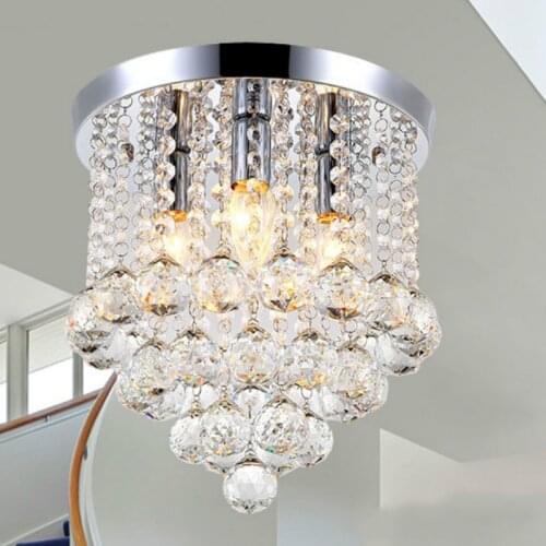 LX101516 personality porch living room bedroom study balcony crystal aisle ceiling lamp European and American style modern