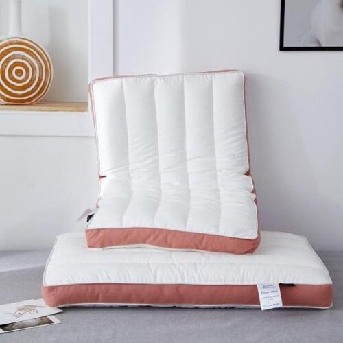 Skin-friendly Fabric Low-Level Sleep Pillows at Home and Travel Three-Dimensional Pillows on the Bed