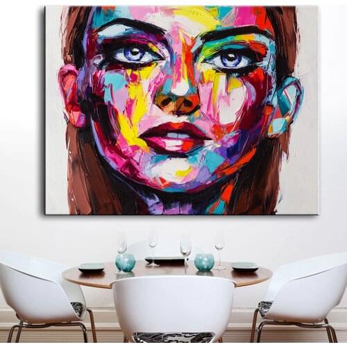 Colorful Woman Abstract Canvas Painting Printing Poster Pictures Wall Art Bedroom Living Room Home Decoration