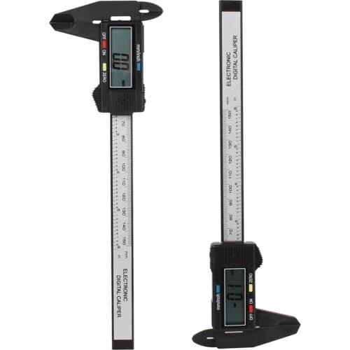LightWeight 0 ~ 150mm Range LCD Display Plastic Carbon Fiber Composites Digital Calipers