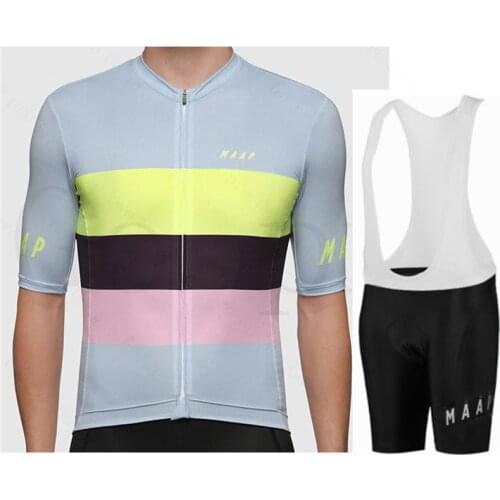 Maap Pro Cycling Suit Summer MTB Cycling Breathable Bicycle Clothing Set Anti-UV Wear Short Sleeve Cycling Jersey Set for Men