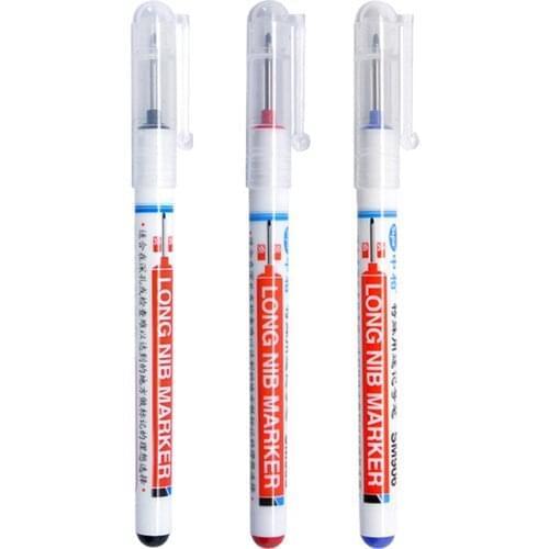 Long Nib Marker Deep Hole Pen Markers For Bathroom Woodworking Urniture Bookshelf Or Lamp Holder Water Resistant Ink QuickDrying