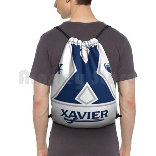 Xavier University Backpack Drawstring Bags Gym Bag Waterproof Xavier University Basketball School Support Cool Xmen X Men