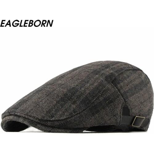 Men Berets Felt Beret Hat Men British Plaid Caps Fashion Painter Hats Women Casual Checkered Berets French Hat Women Beret Hat