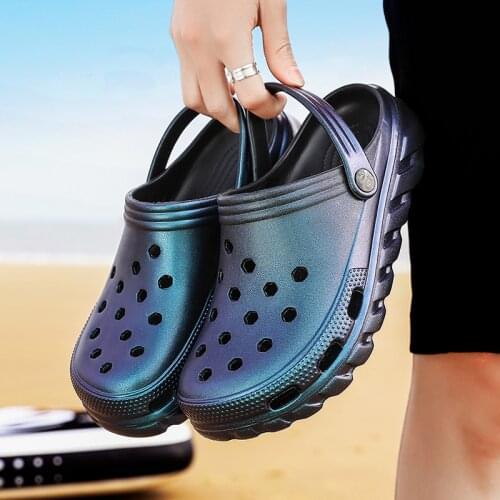 Topvivi 2021 Men Sandals summer beach LiteRide Hole Shoes Rubber Clogs For Men EVA Unisex Garden Shoes red Adulto Cholas Hombre