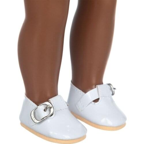 Doll Shoes 5cm White Leather Shoes For 14 Inch Wellie Wisher & 32-34 Cm Paola Reina Dolls Shoes 20Cm Kpop Star EXO Doll,Kids Toy