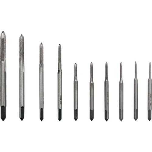 OOTDTY 10Pcs Threading Taps, for Tapping Various Threads Bicycle Repair, M1- M3.5
