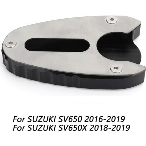 For Suzuki SV650 2016-2019 SV650X 2018-2019 Motorcycle Kickstand Foot Side Stand Extension Enlarge Pad Support Plate