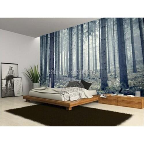 Custom modern wallpaper Papel de parede forest trees used in television sofa backdrop interior vinyl wallpaper