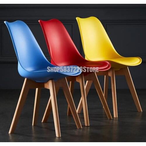 Simple Leisure Chair Solid Wood Dining Chair Nordic Modern Family Bedroom Writing Chair Net Red Makeup Armchair