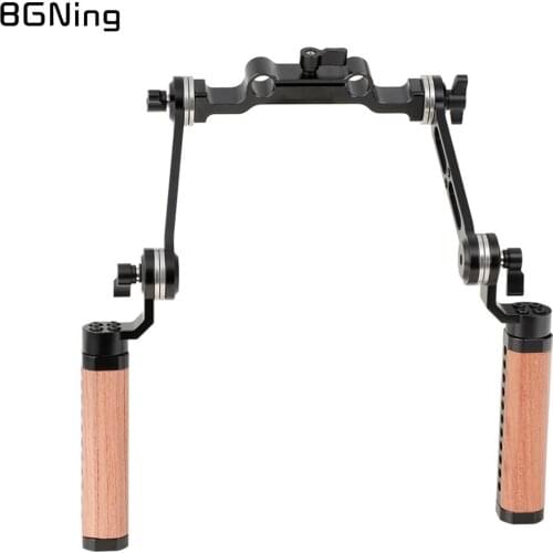 Adjustable ARRI Rosette Hand Grips w/ M6 Extension Arm for DSLR Camera Shoulder Rig Mounting Clamp 15mm Rail Follow Focus System