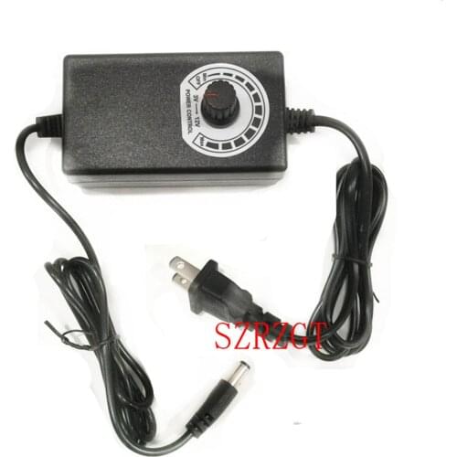 Adjustable Power Adapter 24W 9-24V 1A,3-12V 2A, Motor Speed Controller Power Adapter Supply Dimmable 110V 220V EU/US Plug