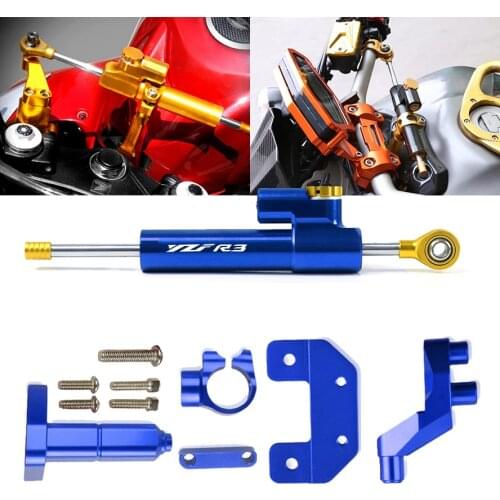 Steering Damper Mounting Bracket For Yamaha YZF-R3 YZF R25 YZFR3 YZFR25 2014 2015 2016 2017 Motorcycle Stabilizer Support Kit