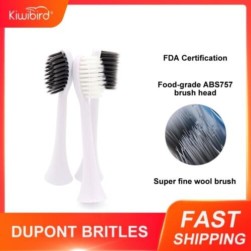 Kiwibird Electrc Toothbrush Head Replacement Toothbrush Head Bamboo Charcoal Bristles Tooth Cleaning For K3 K5