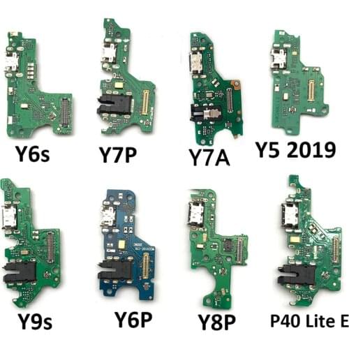 USB Charging Connector Board With Microphone Mobile Phone Parts For Huawei Y9S Y6P Y8P Y7P Y6S P40 Lite 5G / P40 Lite E Y7A