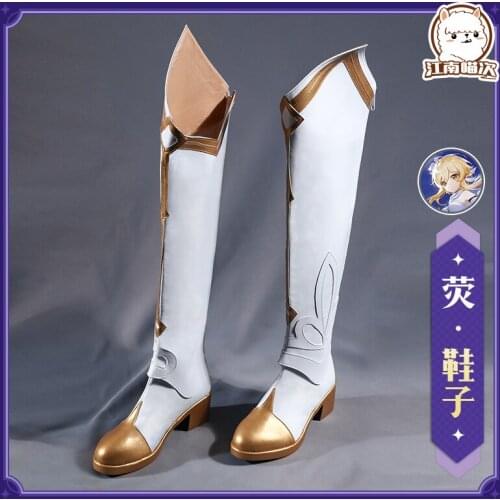 Stock Genshin Impact Lumine Shoes Game Character Cosplay Shoes Size 36-39 2021 New