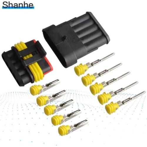 1set/5set/10set 5P auto waterproof automotive Wire Connector Plug 5 Pins Electrical Car connector for car