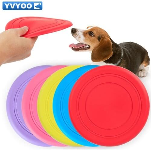 YVYOO Pet training supplies Rubber 18cm Flying Discs Non-toxic health Dog Interactive toys 1 pcs