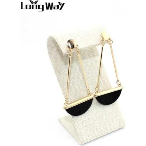 LongWay 2019 New Arrival Long Earring for women Semicircle handbag style Drop Earrings For Women Wedding Earrings SER170067