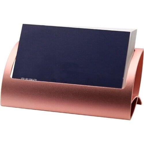 100Pcs/Lot Aluminum Alloy Business Card Holder Metal Business Fashion Creative Business Card Shown Holder Wholesale
