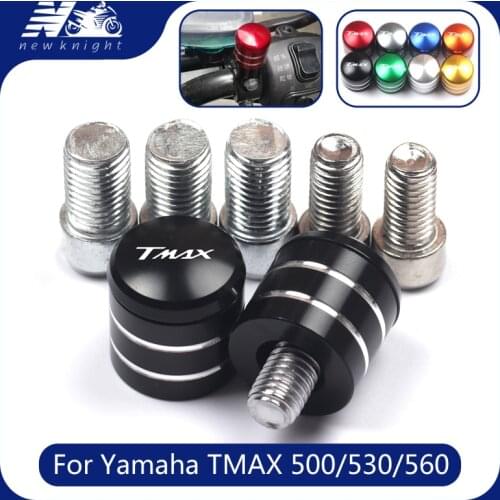 2 Pcs For Yamaha TMAX 500 Tmax 530 T-MAX 560 Motorcycle CNC Aluminum M10 M8 Rearview Handlebar Mirror Bolt Screws Mount Adapter