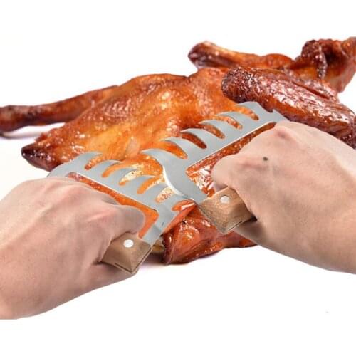 2Pcs/Pack Outdoor BBQ Ripped Dividing Meat Tools Stainless Steel Bear Claw Meat Separator Barbecue Tools BBQ Gargets Accessories