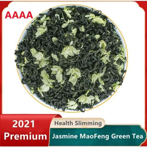 2021 Chinese SiChuan Yaan Premium Jasmine Flower Fragrant MaoFeng for Lose Weight Tea Green Health Care Loss Slimming Tea 250g