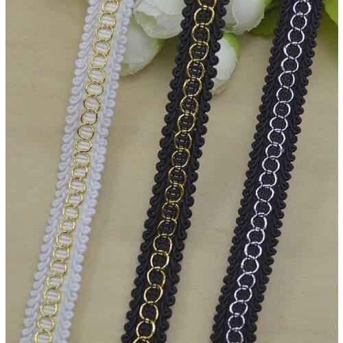 30Meters Golden Herringbone Lace Trim Centipede Edge Lace Fabric 15mm Wide Sew Webbing Ribbon