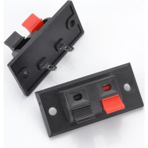5 Pcs 2 Positions Connector Terminal Push in Jack Spring Load Audio Speaker Terminals
