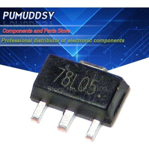 50PCS 78L05 SOT89 Triode IC