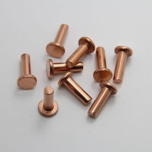 50pcs M2.5x(3 4 5 6 8 10 12 14 16 18 20mm Length) flat head copper rivets horizontal brass solid percussion rivet GB109