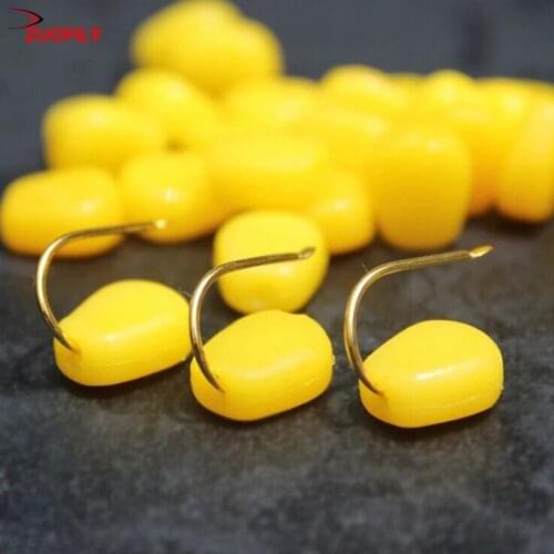 50pcs Corn Smell Carp Fishing Lure Silicone Soft Plastic Bait Tackle Floating Lures China Accessories Fish Artificial Set Pond