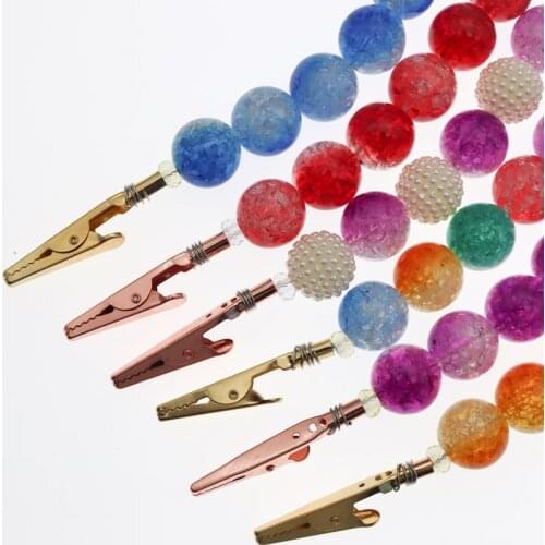 6Pcs/Lot Tobacco Smoking Clip Twisted KeyChains Cigarette/ATM Card Holder Beaded Nail Grippers Blunt Bracelet Wholesale