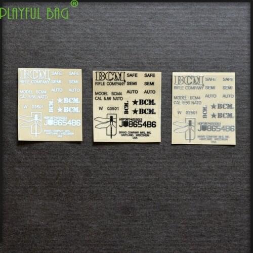 BCM Metal waterproof DIY sticker electric water bullet gun Jinming 8 generation M4A1 water bomb HK416 Le Hui AK74 scar L44