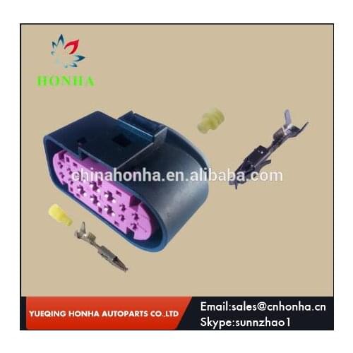 Free shipping 5 pcs 14Pin Car Headlight Xenon Lamp Plug Connector Auto xenon headlights socket 1J0973737