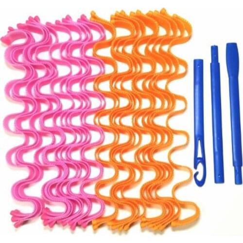 24pcs 50cm Hair Curler Spiral Curler No Heat Wave Curler Styling Kit No Heat Damage Suitable For Most Hair Types