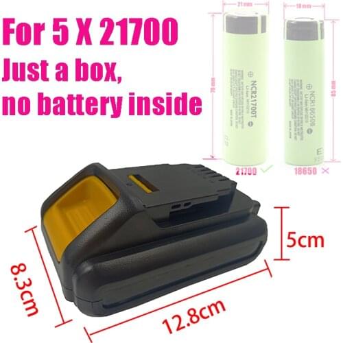DCB200 5* 21700 Li-ion Battery Plastic Case PCB Charging Protection Circuit Board Box Shell For De walt 18V 20V 4Ah