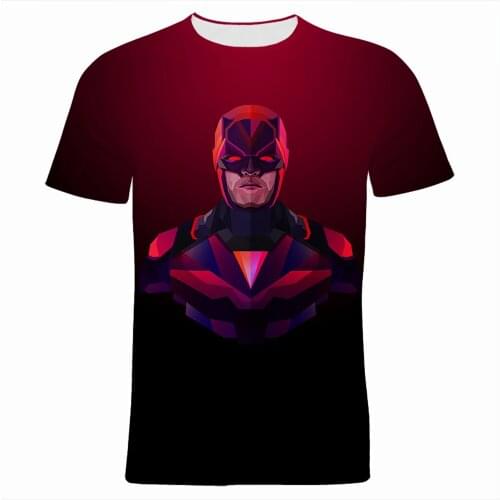 Daredevil Mens T-shirts Summer Fashion Marvel 3D Print Women Oversize T Shirts Streetwear Short Sleeve Boy Girl Kids Clothes