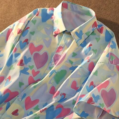 GUUZYUVIZ Funny Love Print T Shirts Women Summer Short Sleeve Stranger Things Chiffon Shirt Korean Style Casual Loose