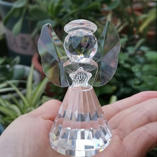Crystal Angel Ornaments Glass Paperweight Natural Stone Figurine Home Wedding Decoration Crafts Creative Souvenir Gift