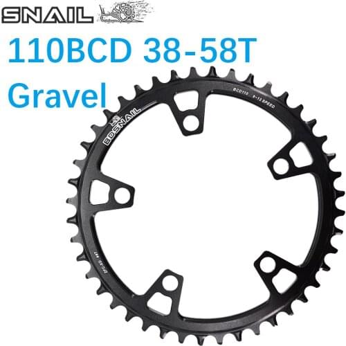Snail Chainring Round 110 BCD for force red rival s350 s900 40 42 44T Tooth Road Bike for sram cx gravel q Meroca 50 52 54 56 58