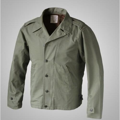 Man Autumn The Second World War M41 Jacket Outdoors Training Trekking Hiking Fan Army Green Loose Pure Cotton Wash Engraved Coat