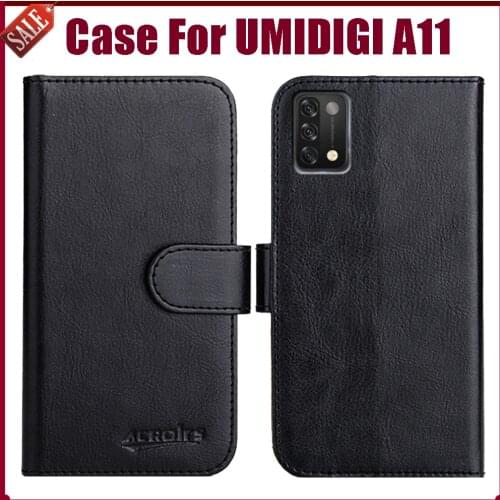 Hot! UMIDIGI A11 Case 6.53" Fashion 6 Colors Flip Soft Leather Phone Wallet Cover For UMIDIGI A11 Case Card Solts