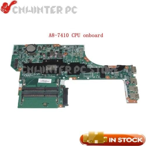 NOKOTION 828432-601 Main board For HP 455 G3 Laptop Motherboard DAX73AMB6E1 A8-7410 CPU onboard DDR3