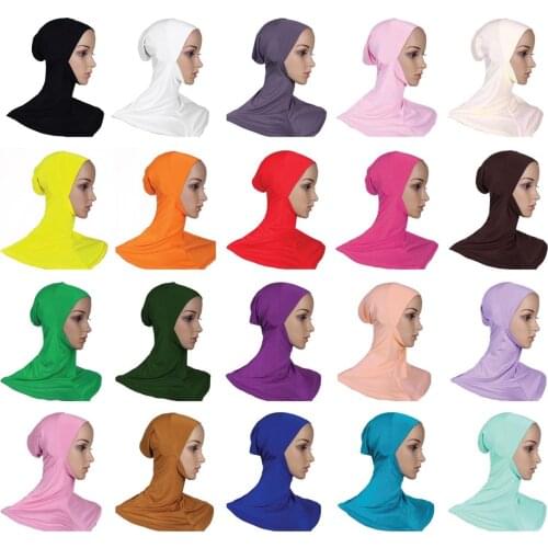Muslim Women Inner Scarf Hijab Turban Underscarf Bone Bonnet Head Neck Full Cover Ninja Cap Hat Islamic Headscarf Overhead Hijab