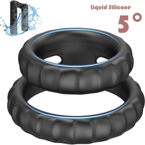 Men Delay Ejaculation Silicone Double Cock Ring Sex Toys For Couples Erection Sex Shop Male Masturbator Penis Dual Rings