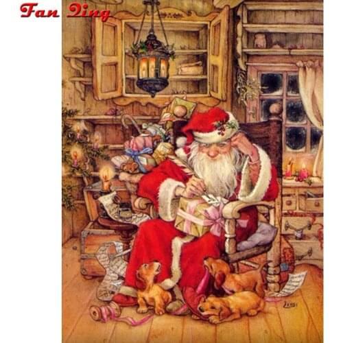5D DIY Diamond Painting Full Square Santa Claus Kit Embroidery Mosaic Art Picture Cross Stitch Wall Sticker Gift Home Decoration