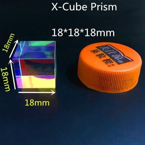 18x18x18mm 18*18*18mm K9 X-Cube Prism Lens For Physical Experiments and the projector