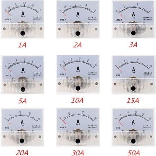 85L1 AC Panel Meter Analog Panel Ammeter Dial Current Gauge Pointer Ammeter 23GB